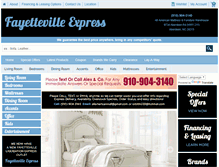 Tablet Screenshot of fayettevilleexpress.com